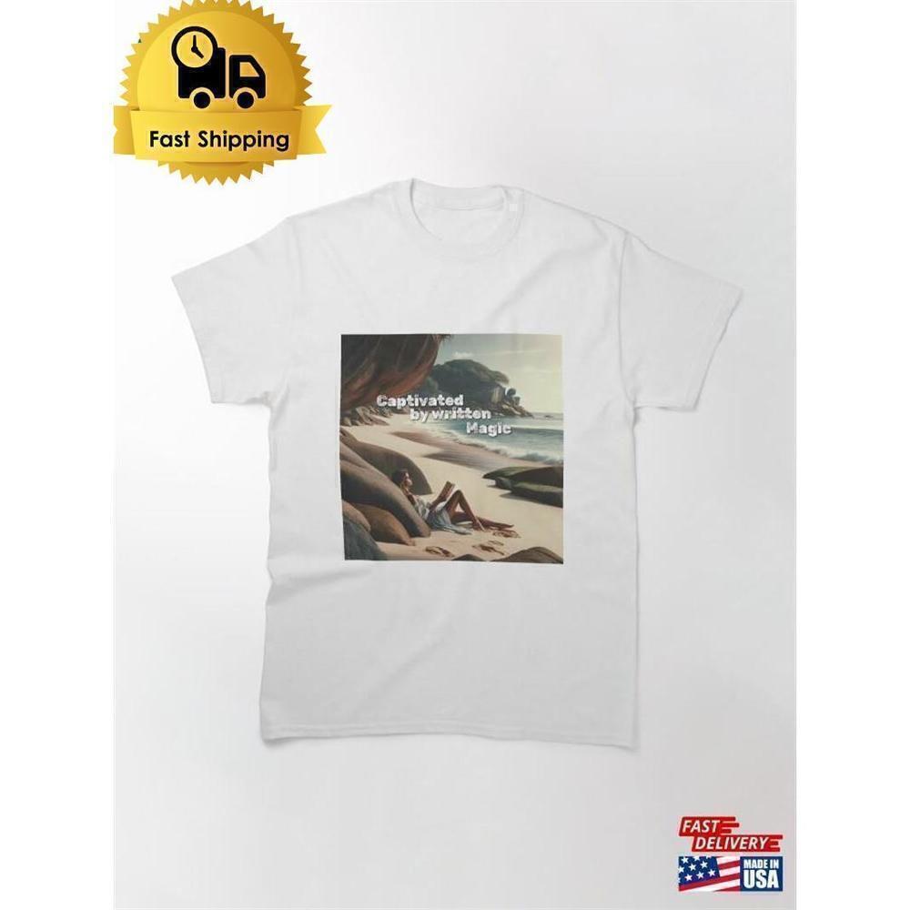 Captivated By Written Magic Nature Reading Beachside Aesthetic T-Shirt